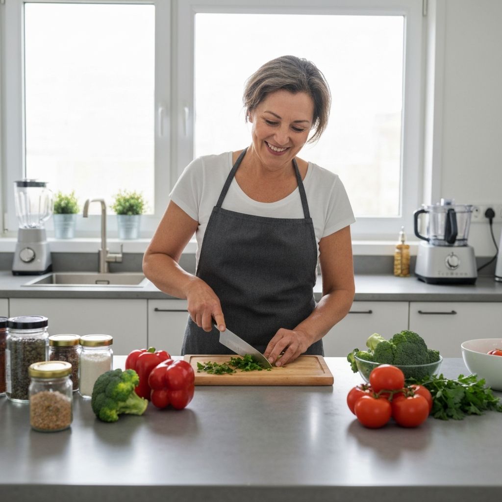 Preparing healthy meal